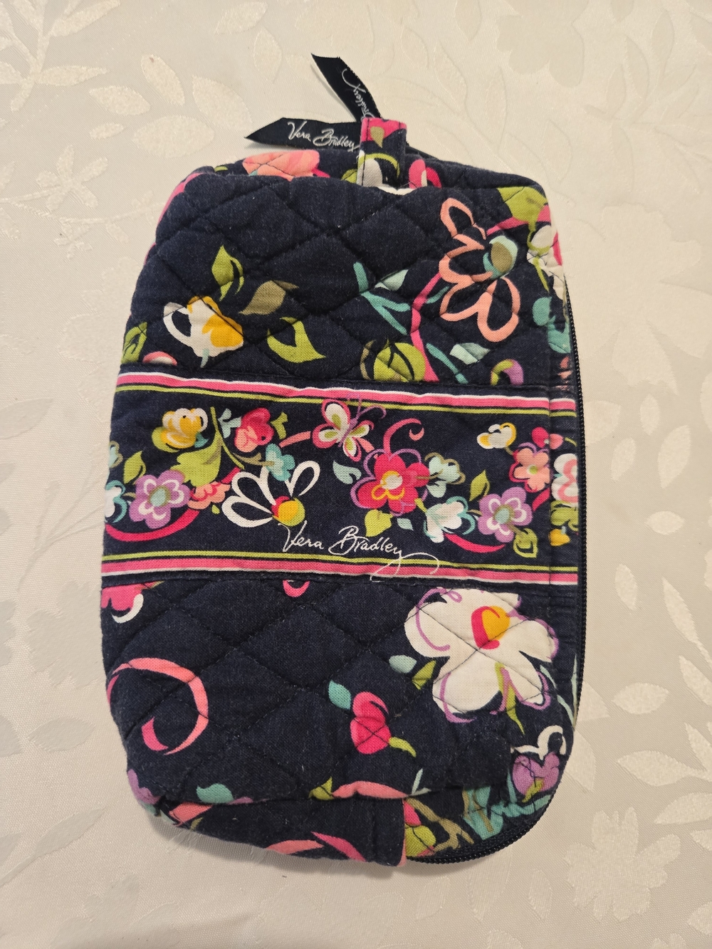 Vera Bradley "Ribbons" Quilted Cosmetic Bag - Retired Pattern